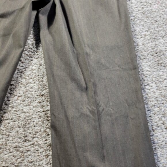 Banana Republic Pants Mens 35x32 Tag 34x32 Brown Pinstripe Poly Blend Tags - Picture 6 of 9